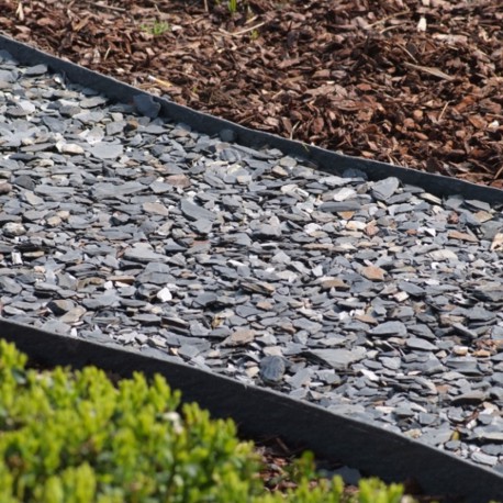 Bordure jardin Latte-Eco grise - Rouleau de 10 m - Hauteur 14 cm